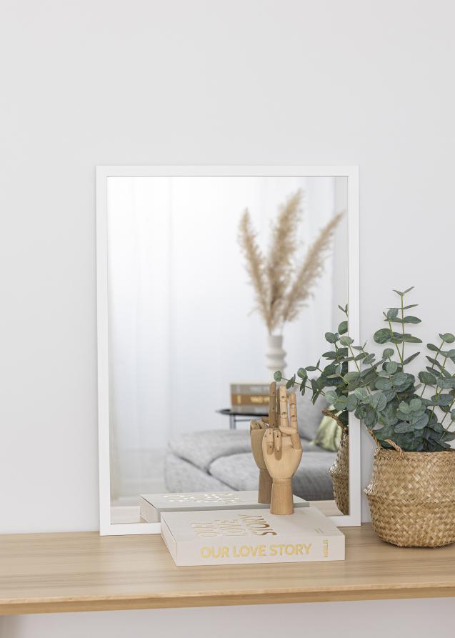 Specchio White Wood 50x70 cm