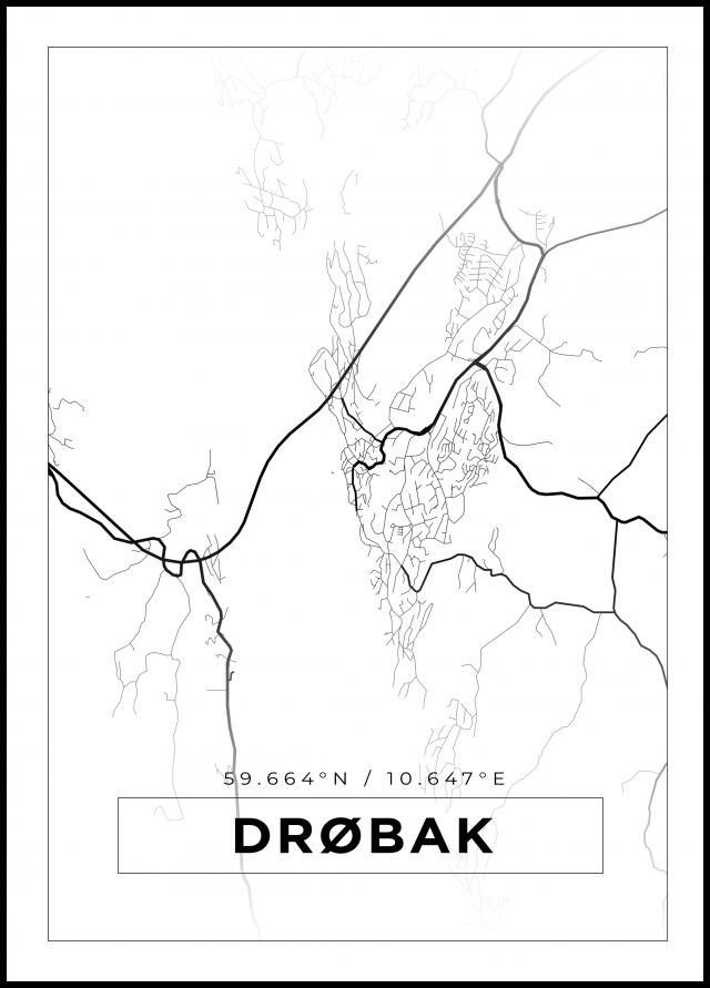 Mappa - Drøbak - Poster bianco