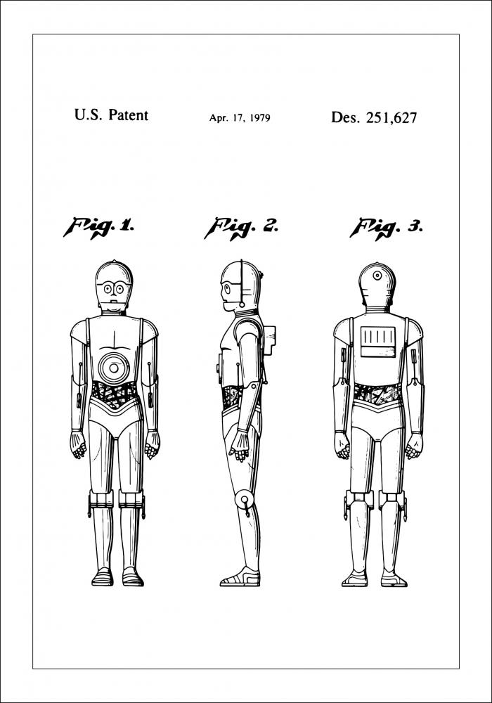 Disegni di brevetti - Star Wars - C-3PO Poster