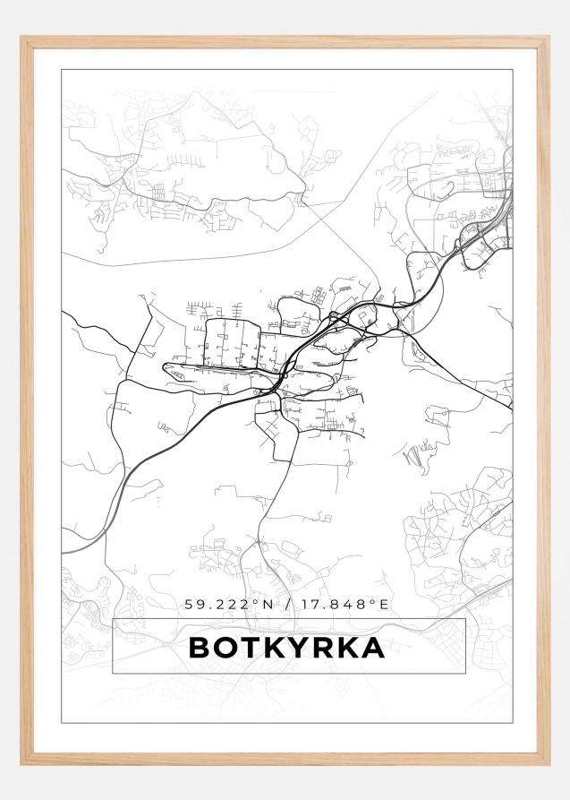 Mappa - Botkyrka - Poster bianco