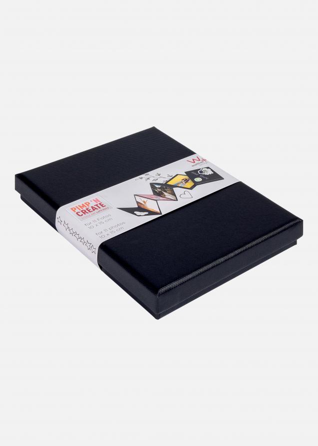 PAC Leporello-Box Nero - 11 Immagini in formato 10x15 cm