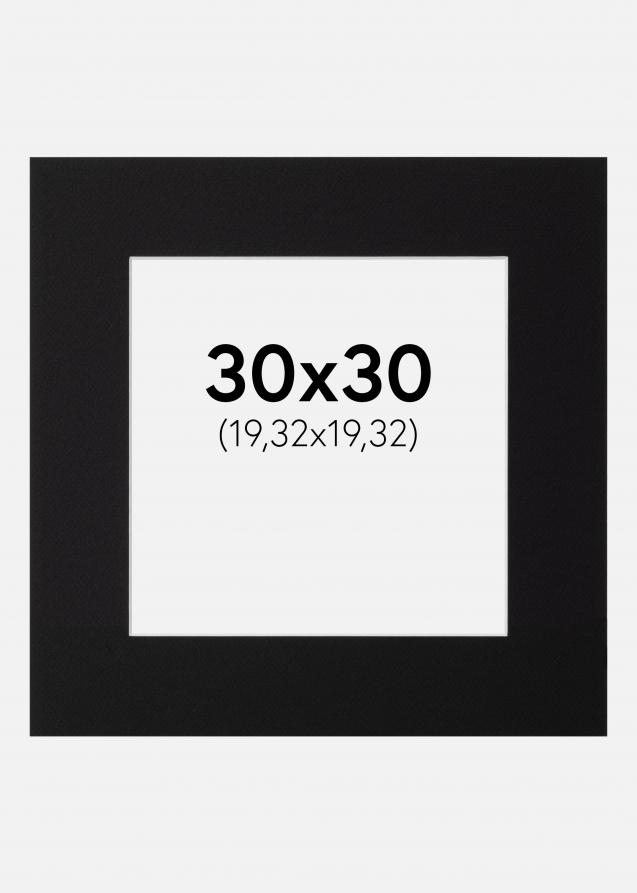 Passe-partout Nero Standard (Bordo interno bianco) 30x30 cm (19,32x19,32)