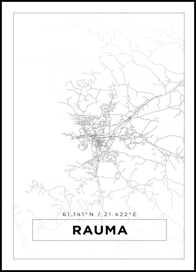 Mappa - Rauma - Poster bianco