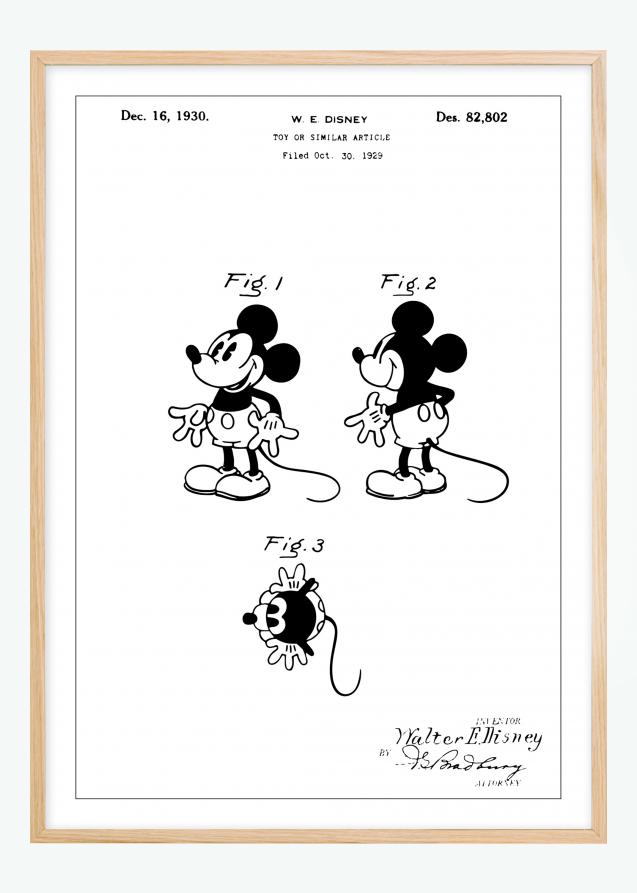 Disegni di brevetti - Disney - Topolino Poster