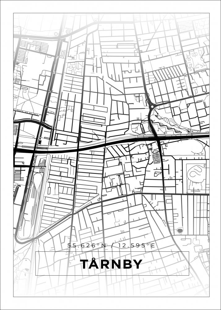 Mappa - Trnby - Poster bianco