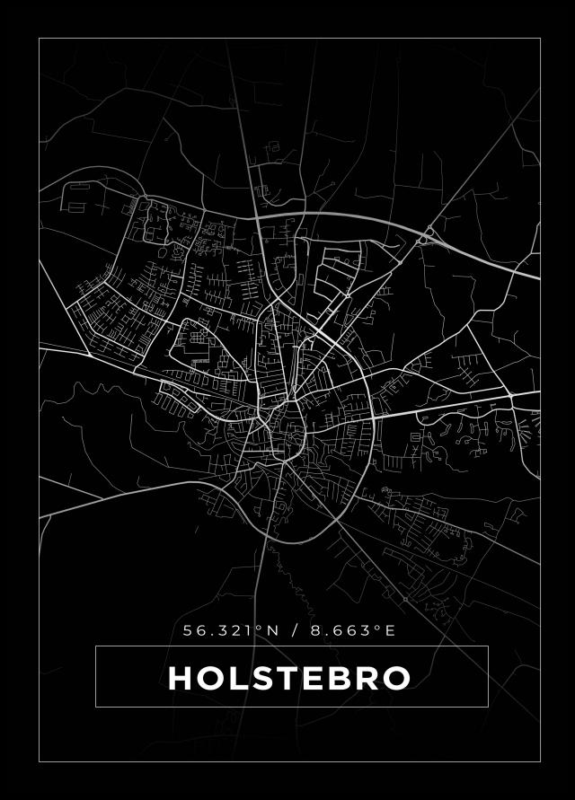 Mappa - Holstebro - Poster nero