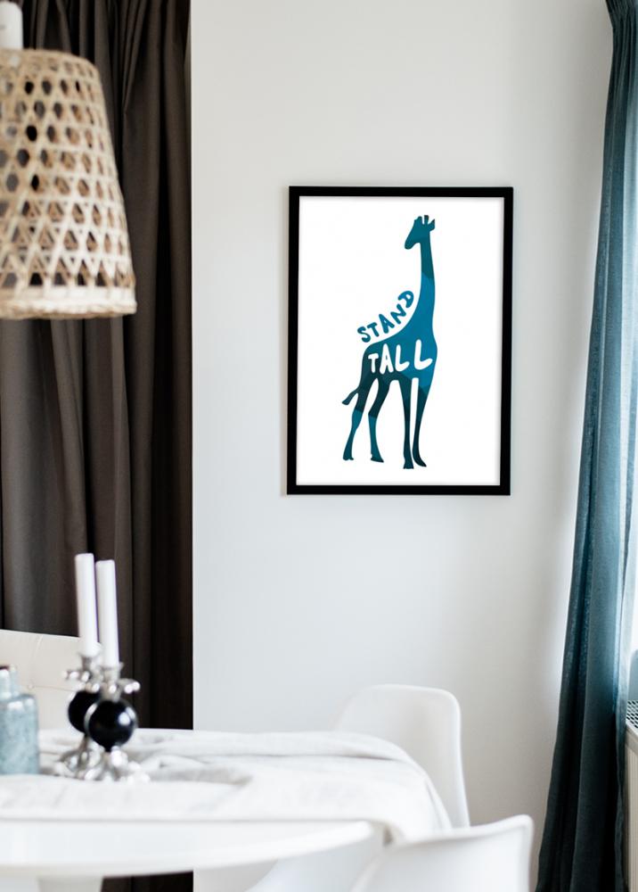Giraffe stand tall - Blu Poster