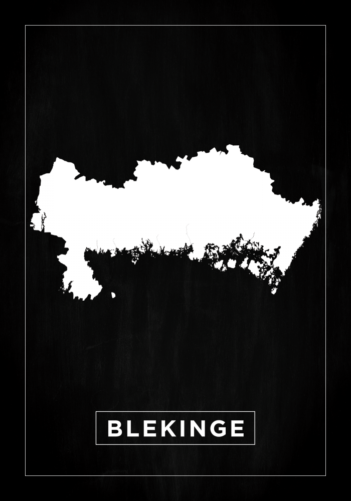 Mappa - Blekinge - Poster nero