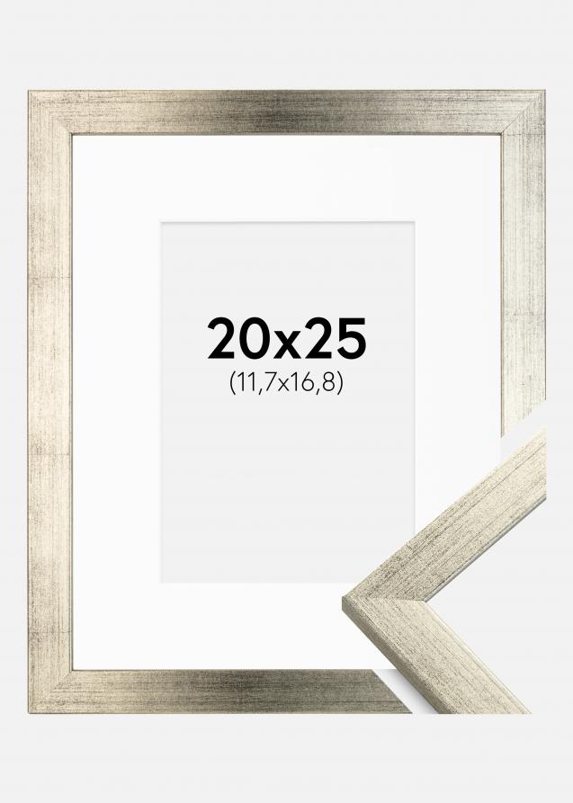 Cornice Stilren Argento 20x25 cm - Passe-partout Bianco 5x7 inches
