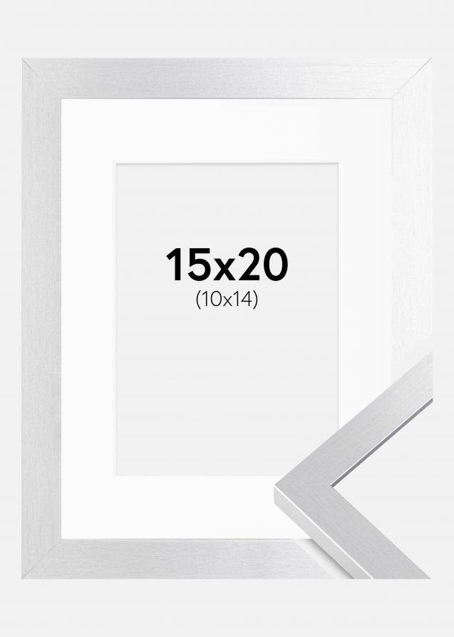 Cornice Selection Argento 15x20 cm - Passe-partout Bianco 11x15 cm
