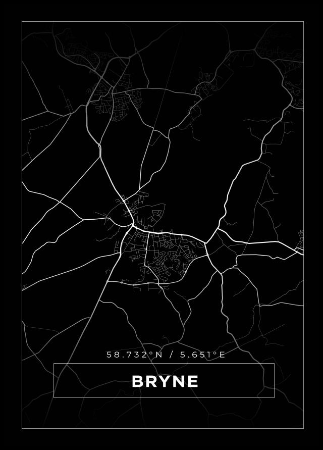 Mappa - Bryne - Poster nero