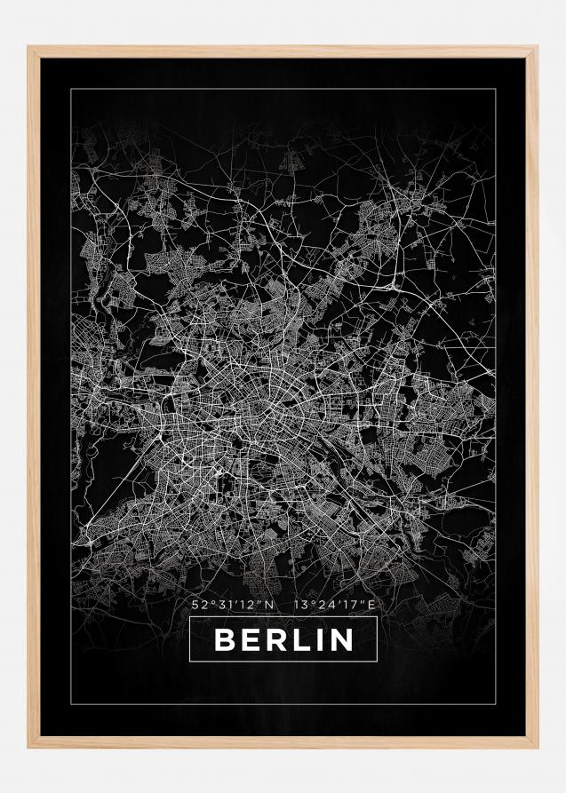 Mappa - Berlin - Nero Poster