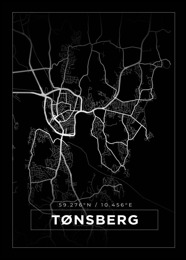 Mappa - Tønsberg - Poster nero