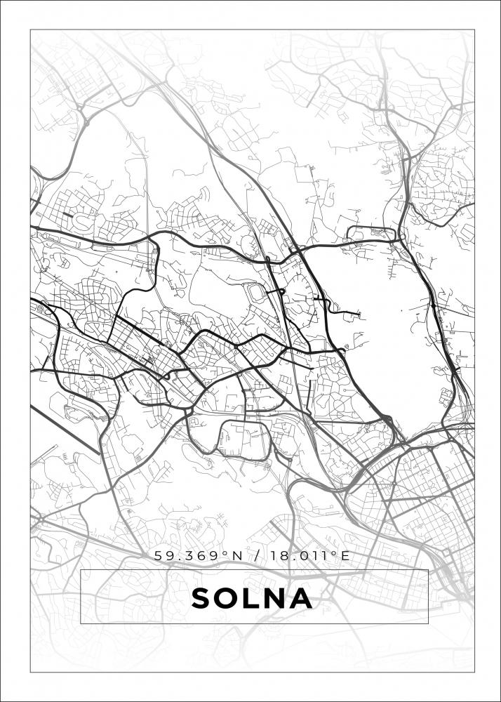 Mappa - Solna - Poster bianco
