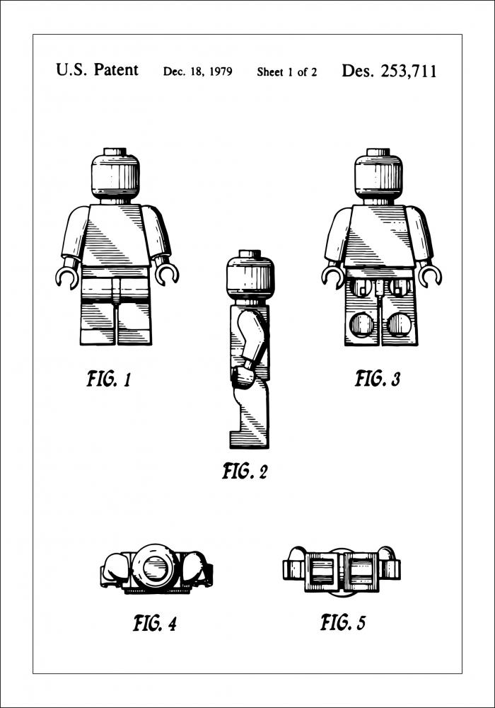 Disegni di brevetti - Lego I Poster