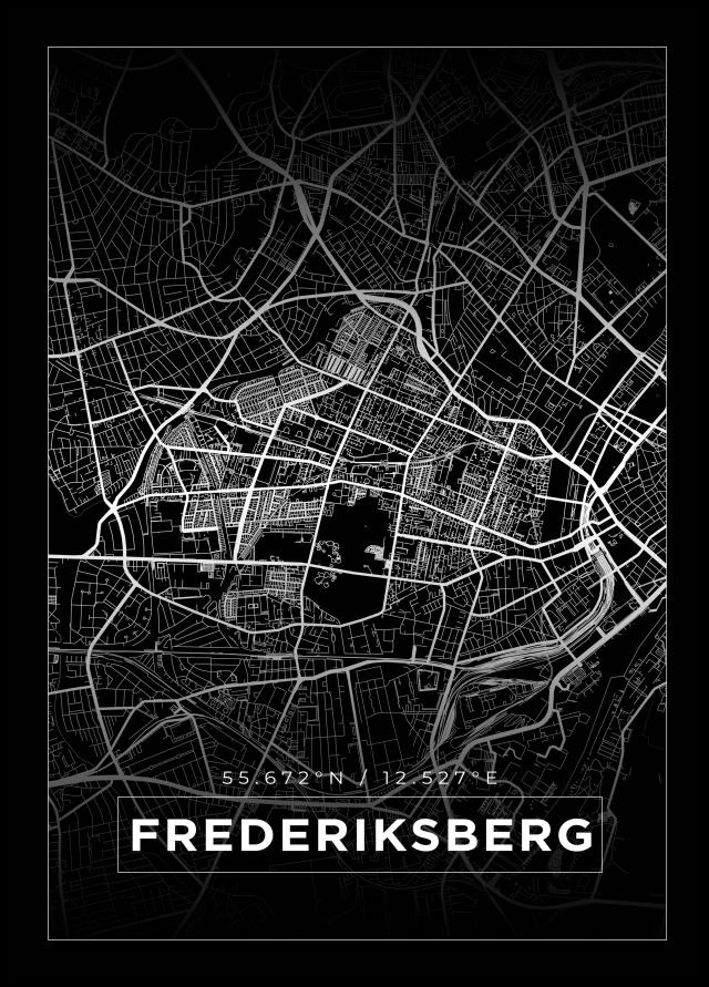 Mappa - Frederiksberg - Poster nero