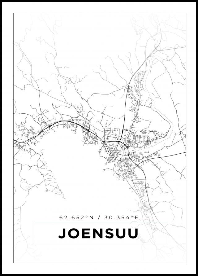 Mappa - Joensuu - Poster bianco
