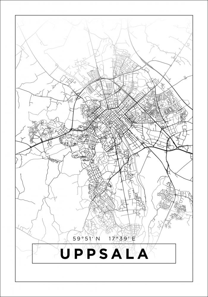 Mappa - Uppsala - Poster bianco