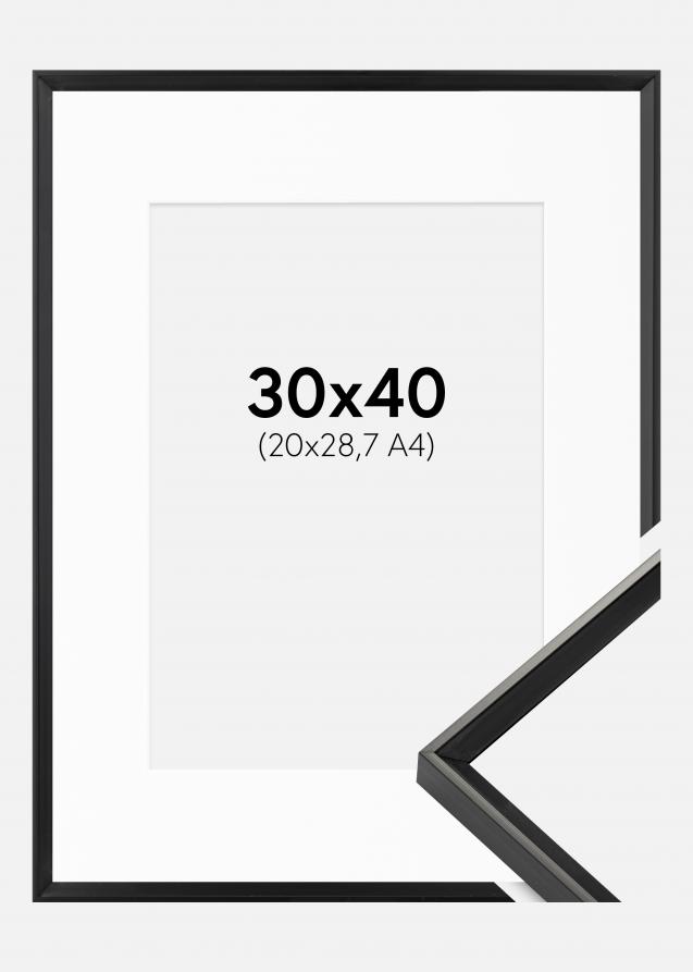 Cornice Desire Nero 30x40 cm - Passe-partout Bianco 21x29,7 cm (A4)