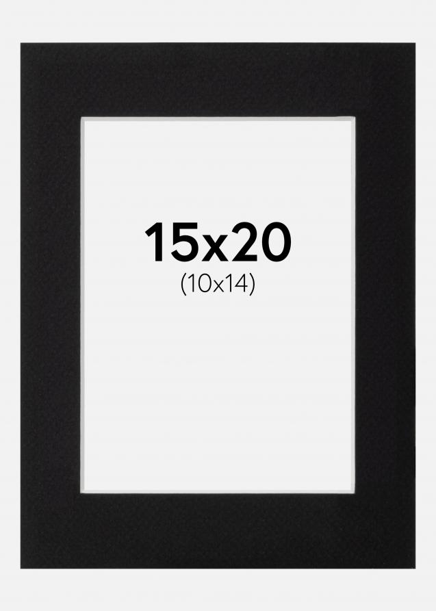 Passe-partout Nero Standard (Bordo interno bianco) 15x20 cm (10x14)