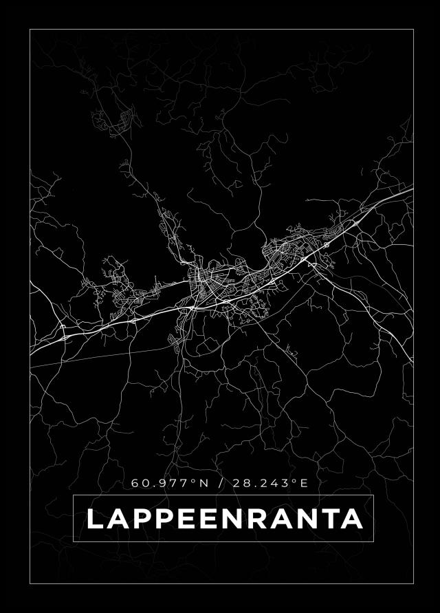 Mappa - Lappeenranta - Poster nero