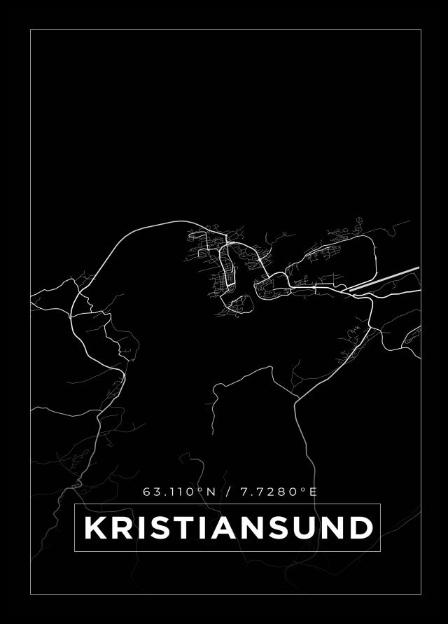 Mappa - Kristiansund - Poster nero