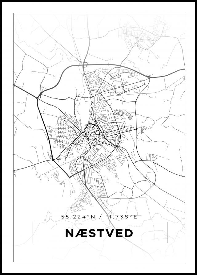 Mappa - Næstved - Poster bianco