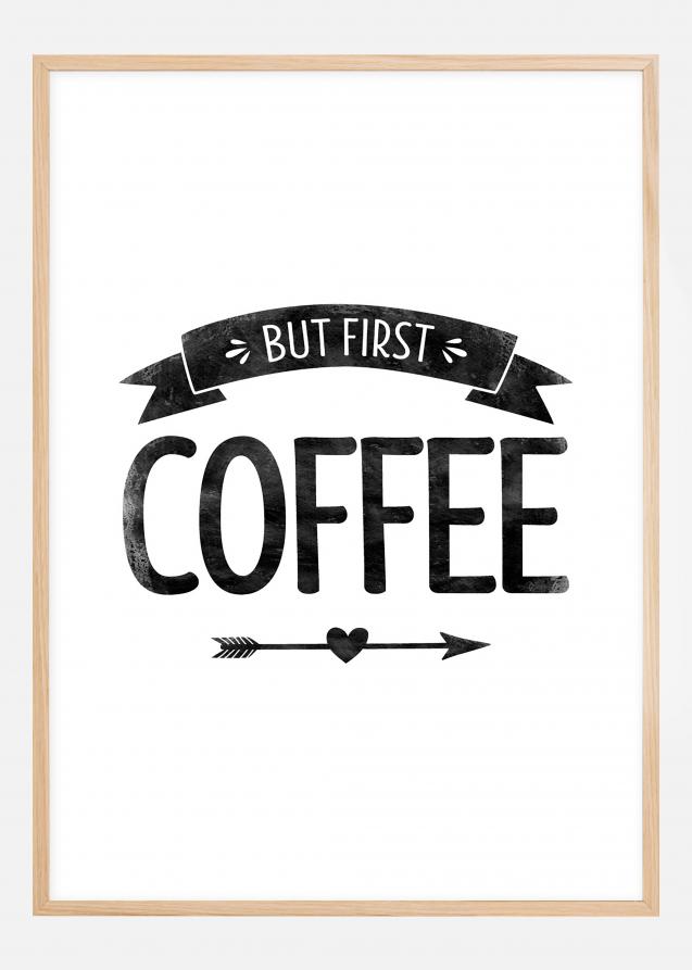 But first coffee Rétro Poster