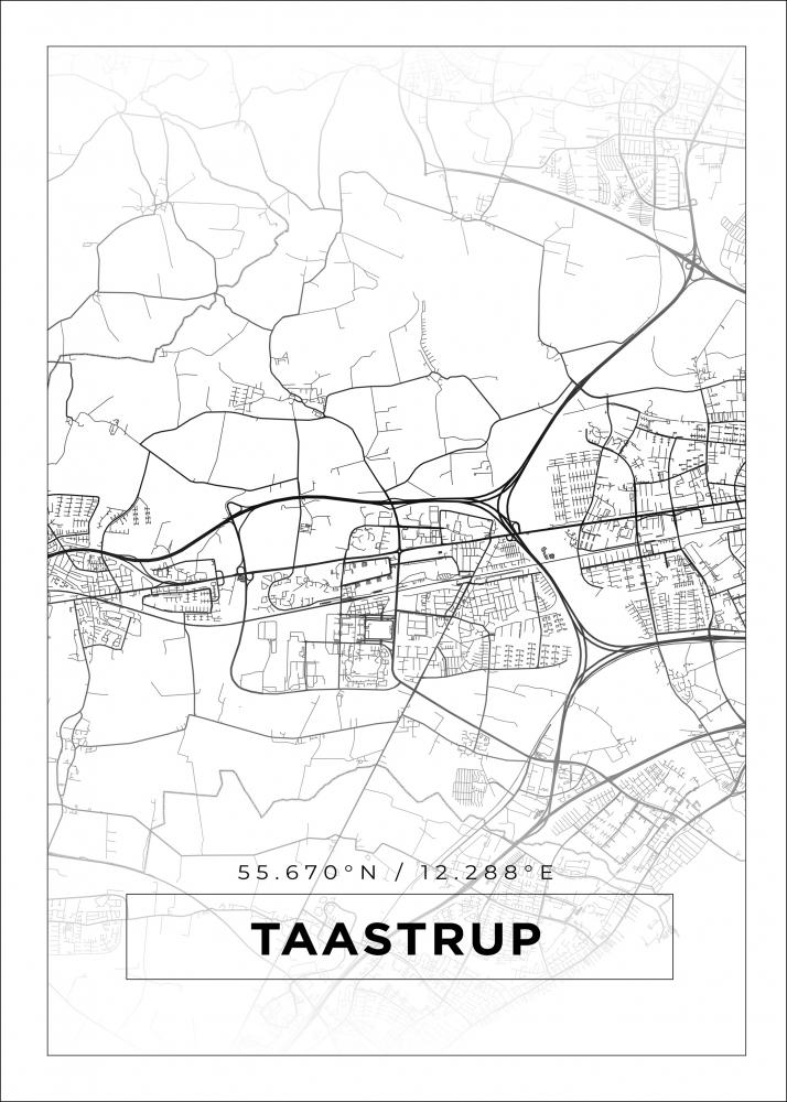 Mappa - Taastrup - Poster bianco