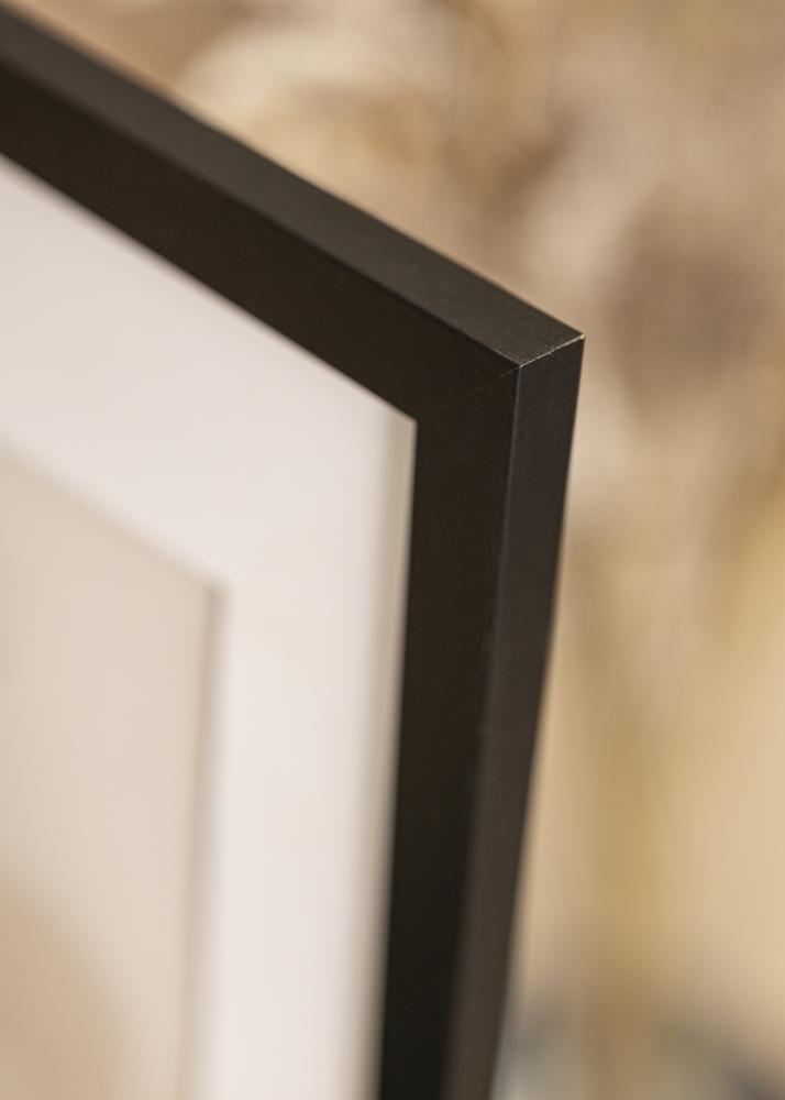 Cornice Black Wood 24x24 cm - Passe-partout Bianco 18x18 cm