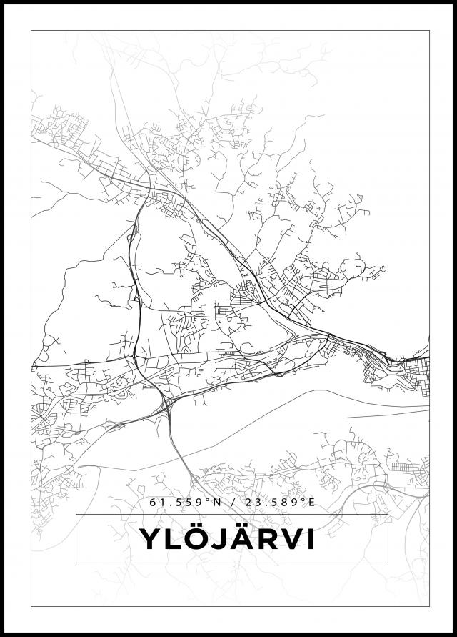 Mappa - Ylöjärvi - Poster bianco