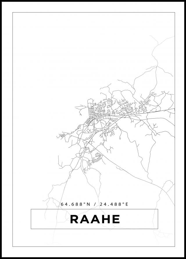 Mappa - Raahe - Poster bianco