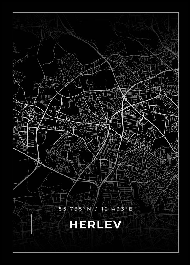 Mappa - Herlev - Poster nero