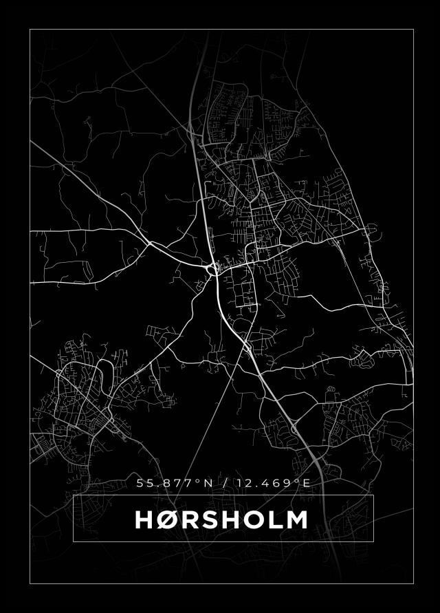Mappa - Hørsholm - Poster nero