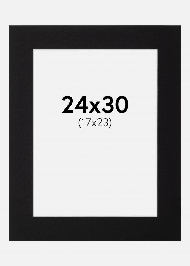 Passe-partout Nero Standard (Bordo interno bianco) 24x30 cm (17x23)