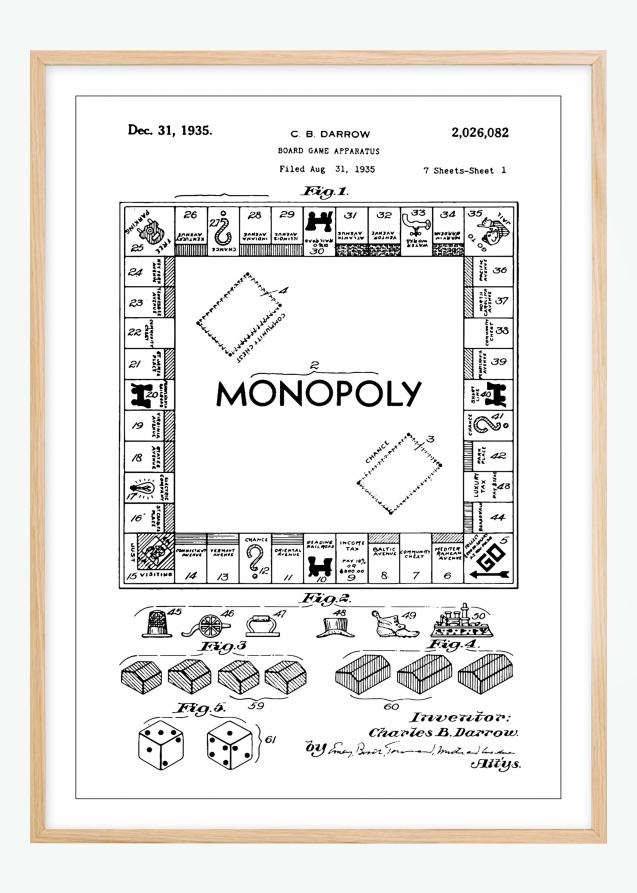 Disegni di brevetti - Monopoly I Poster