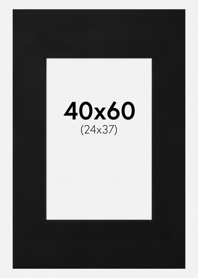 Passe-partout Nero Standard (Bordo interno bianco) 40x60 cm (24x37)