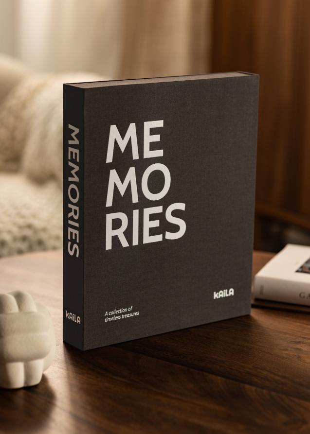 KAILA MEMORIES Black/White - Coffee Table Photo Album (60 Pagine nere)