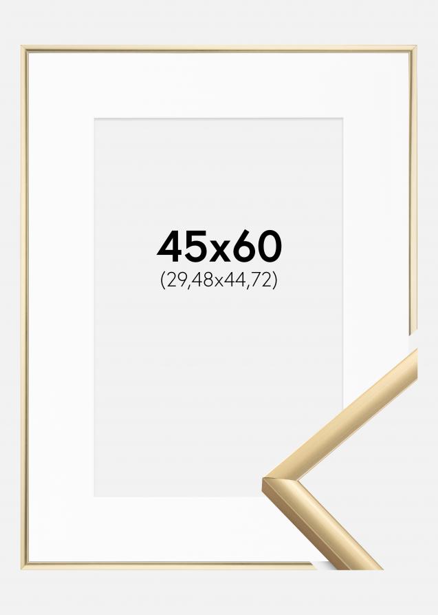 Cornice New Lifestyle Oro 45x60 cm - Passe-partout Bianco 12x18 inches