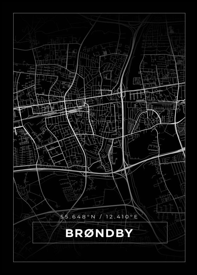 Mappa - Brøndby - Poster nero