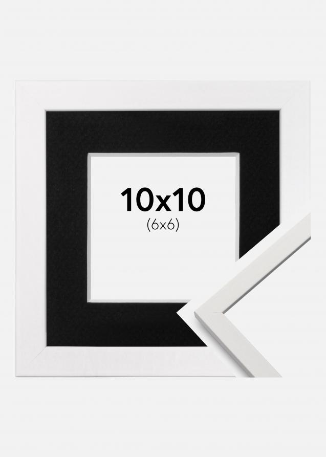 Cornice Edsbyn Bianco 10x10 cm - Passe-partout Nero 7x7 cm