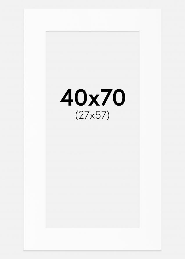 Passe-partout Bianco Standard (Bordo interno bianco) 40x70 cm (27x57)