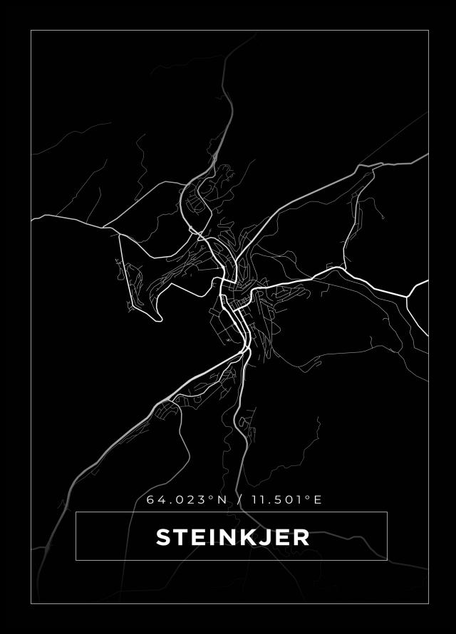 Mappa - Steinkjer - Poster nero