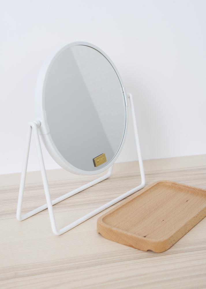 Specchio da tavolo Vassoio Bianco 17 cm 