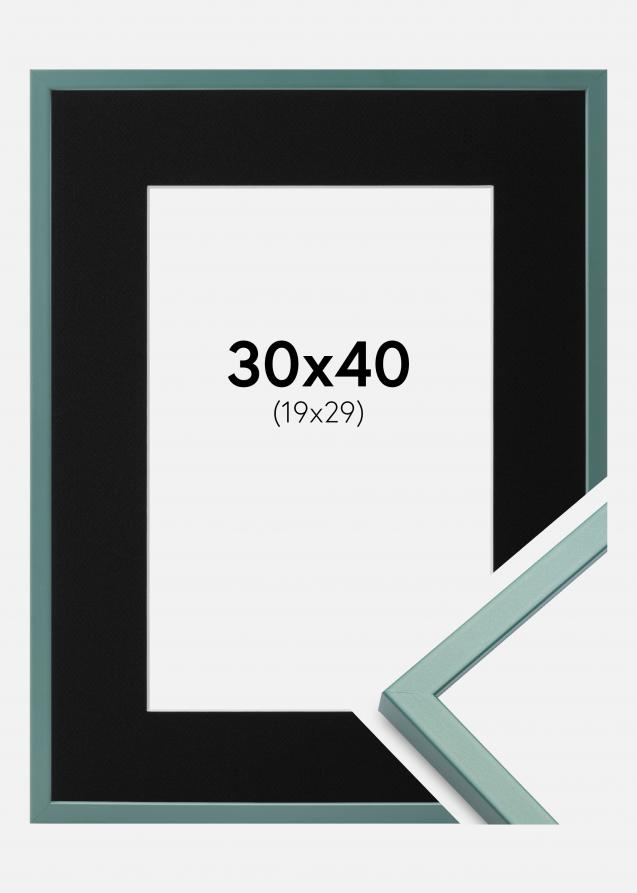 Cornice E-Line Verde 30x40 cm - Passe-partout Nero 20x30 cm