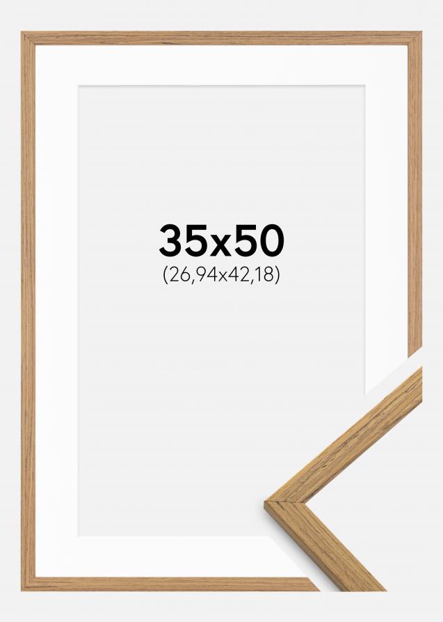 Cornice Edsbyn Teak 35x50 cm - Passe-partout Bianco 11x17 inches