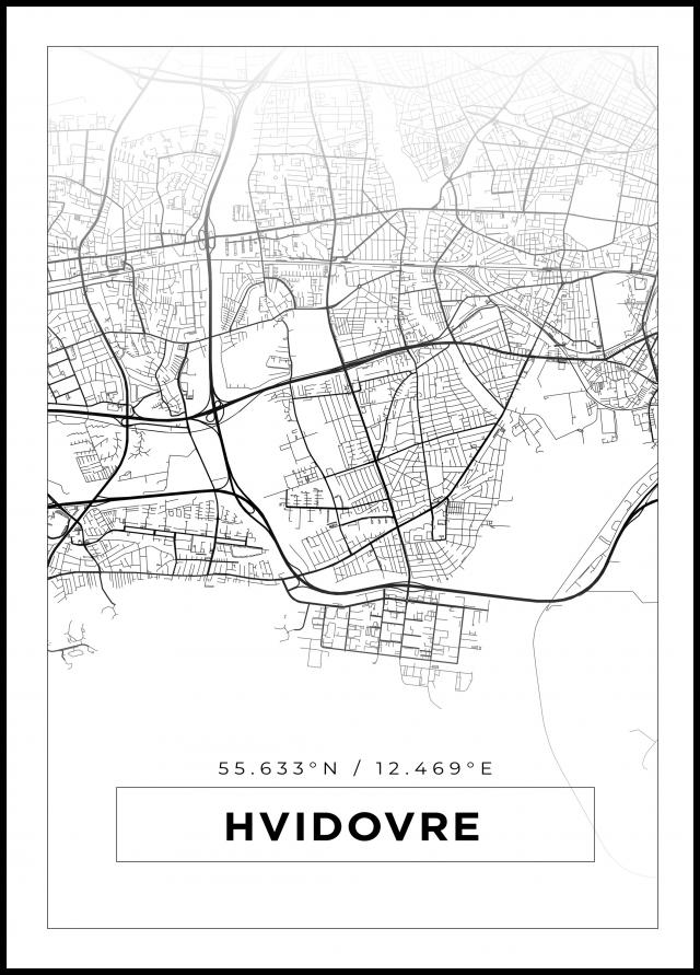 Mappa - Hvidovre - Poster bianco