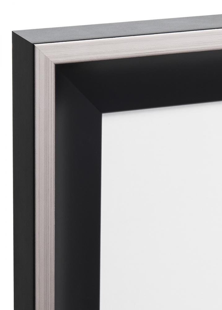 Cornice jaren Nero-argento 60x80 cm - Passe-partout Bianco 50x60 cm