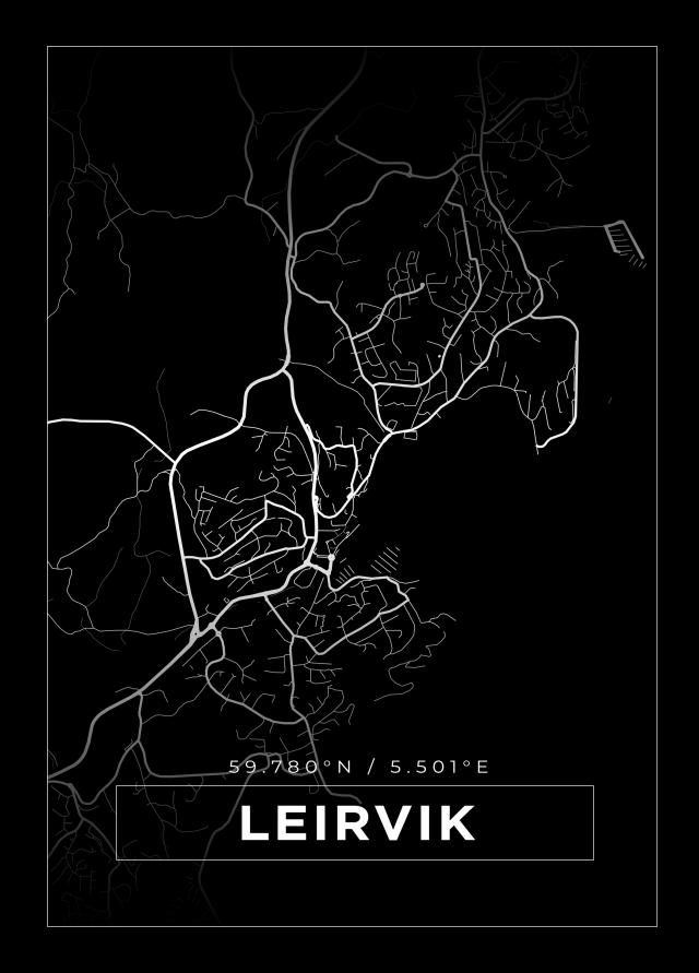 Mappa - Leirvik - Poster nero