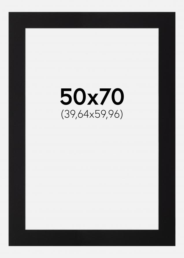 Passe-partout Nero Standard (Bordo interno bianco) 50x70 cm (39,64x59,96)